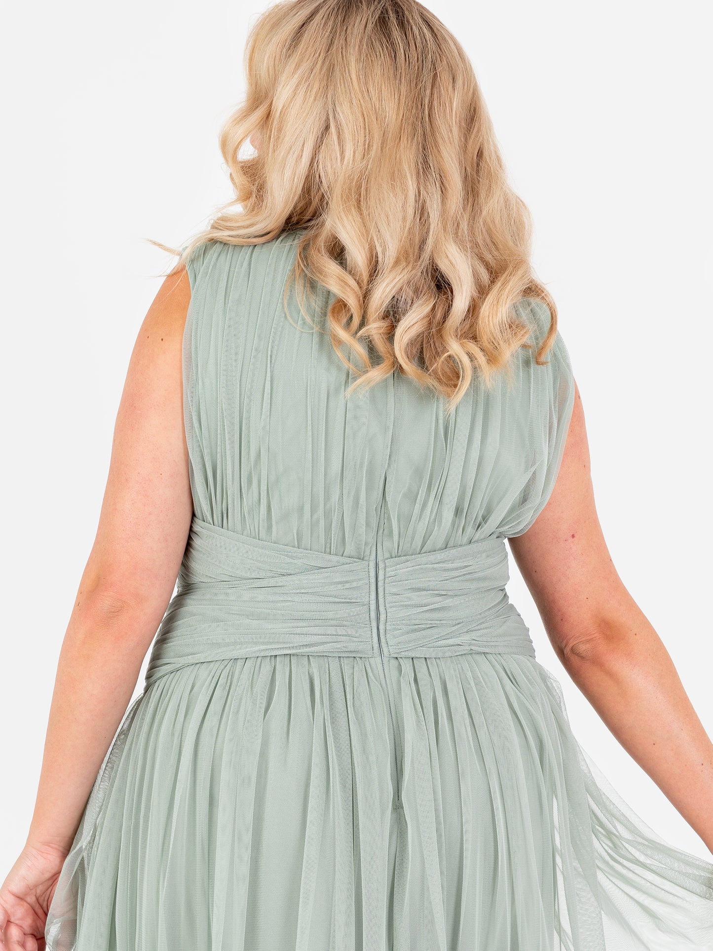 Anaya With Love Recycled Frosty Green Sleeveless V Neck Maxi Dress