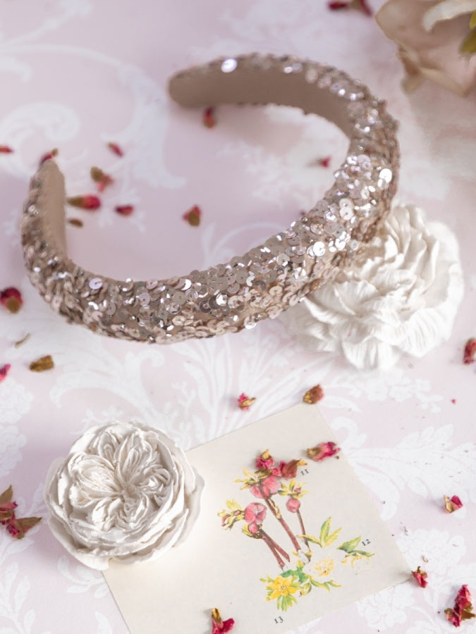 Maya Taupe Blush Embellished Headband