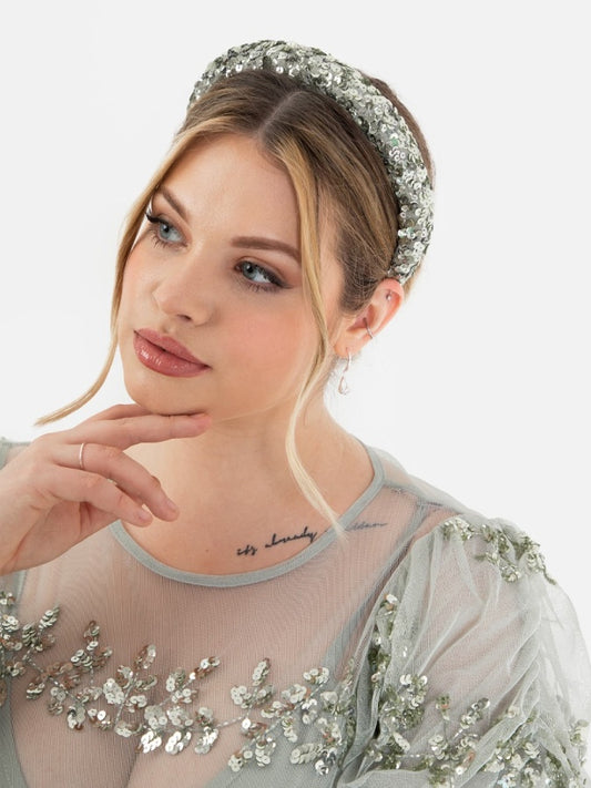 Maya Green Lily Embellished Headband