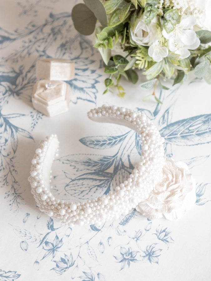 Maya Ivory Pearl Headband