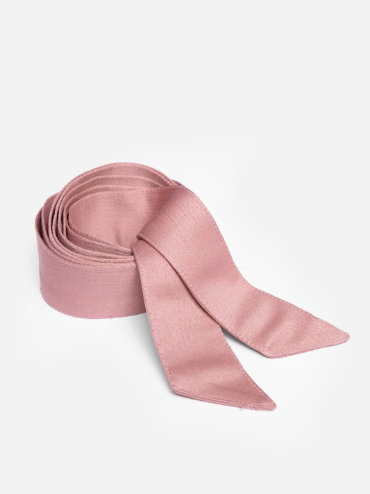 Maya Dusty Pink Satin Sash Belt