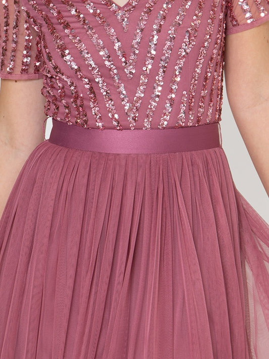 Maya Desert Rose Satin Sash Belt