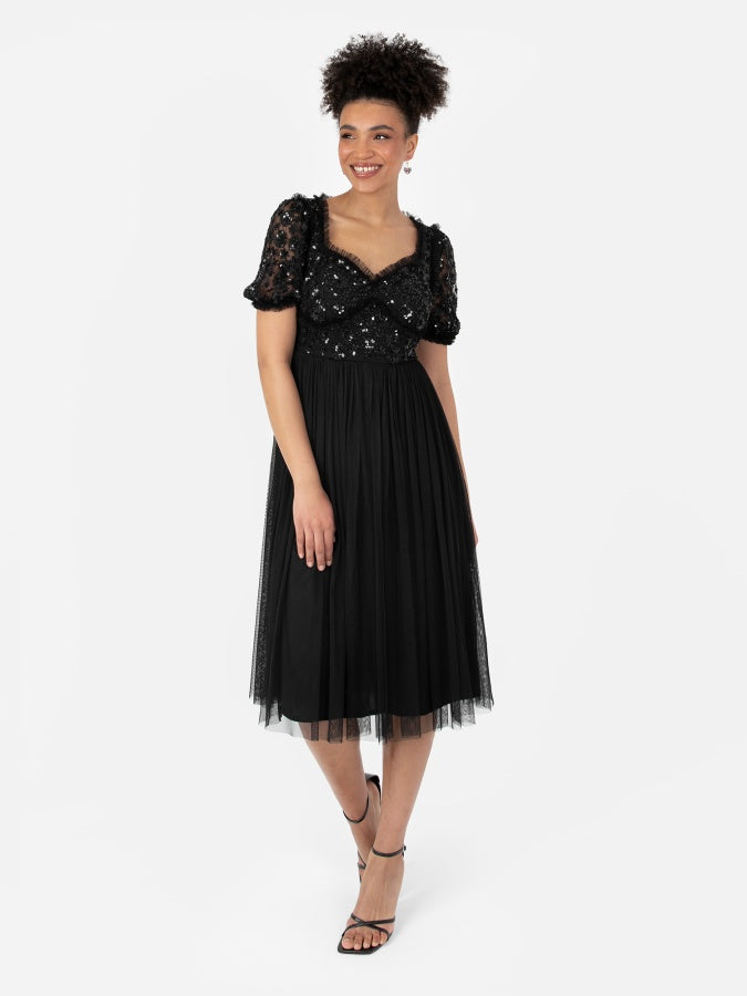 maya embellished mini dress black Maya Embellished Mini Dress - Black