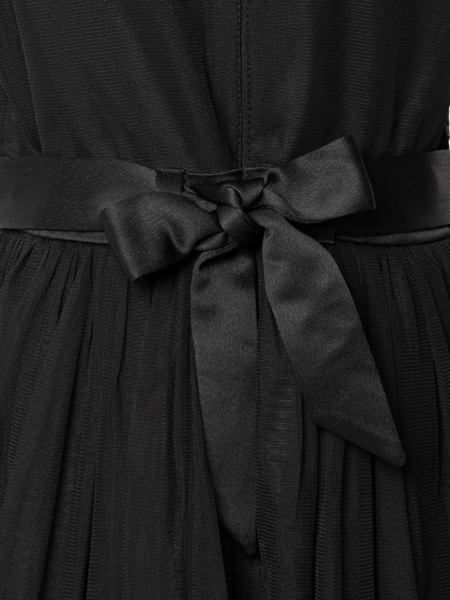 Mini Maya Black Delicate Sequin Midi Dress With Bow