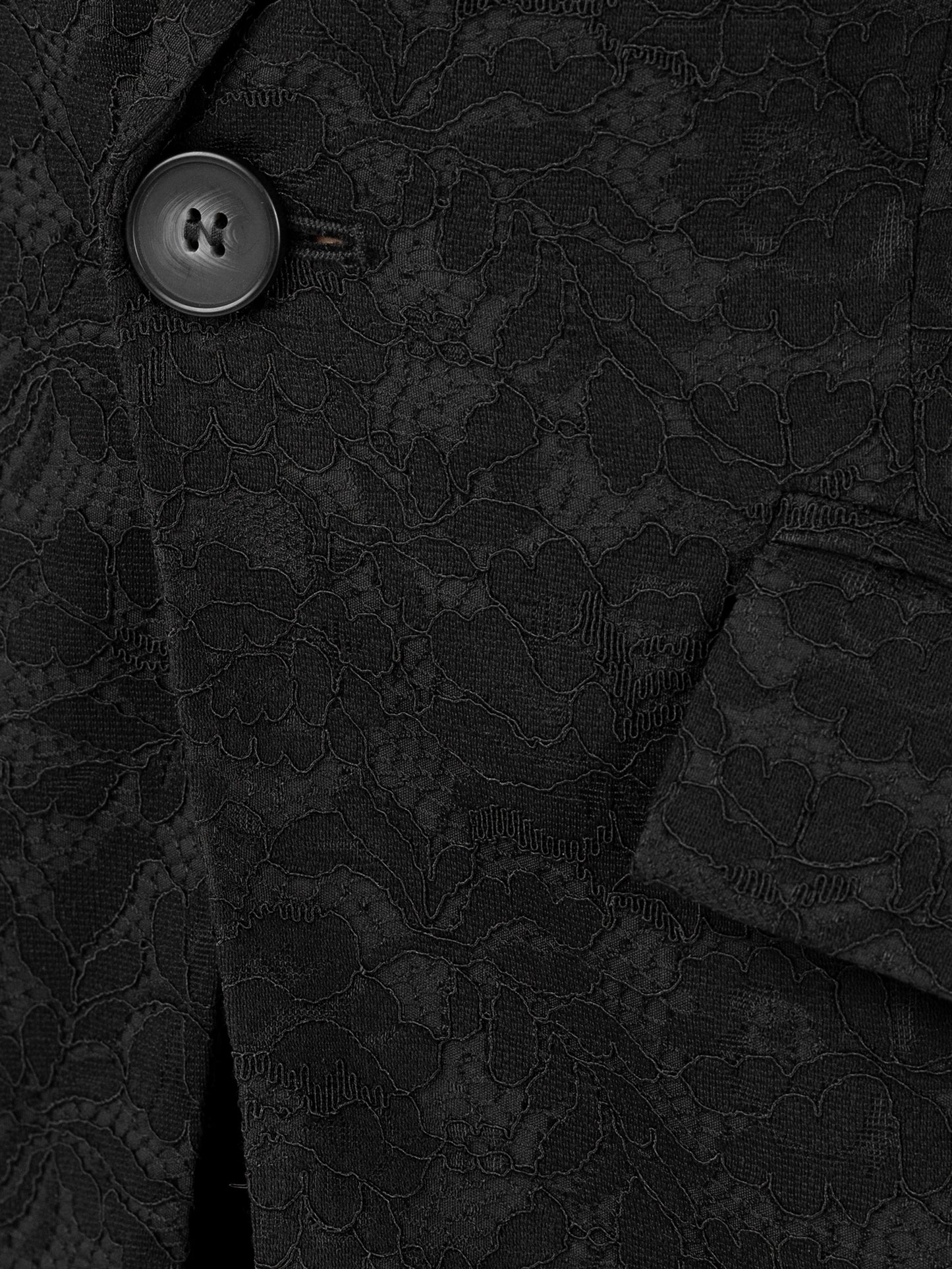 Maya Black Floral Lace Blazer