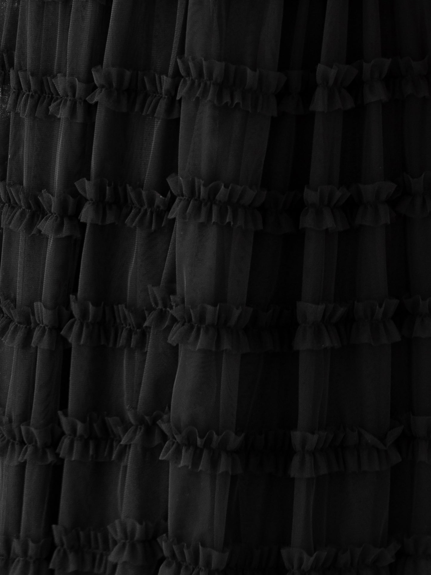 Anaya With Love Black Bandeau Ruffle Midi Dress