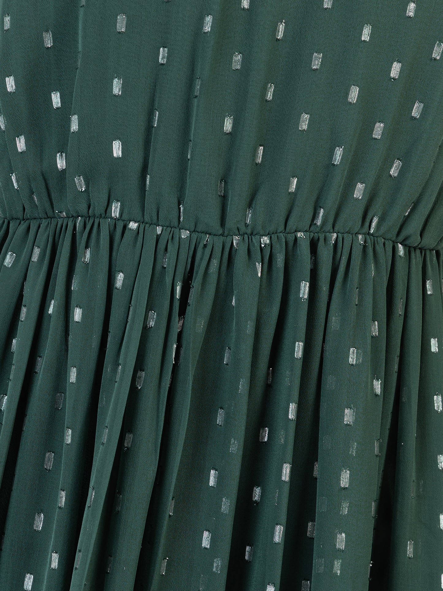 Anaya With Love Recycled Dark Green Halter Neck Tiered Maxi Dress