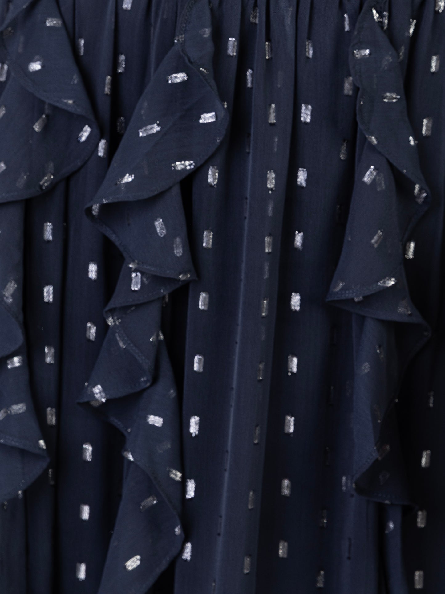 Anaya With Love Recycled Faux Wrap Waterfall Ruffle Dobby Maxi Dress