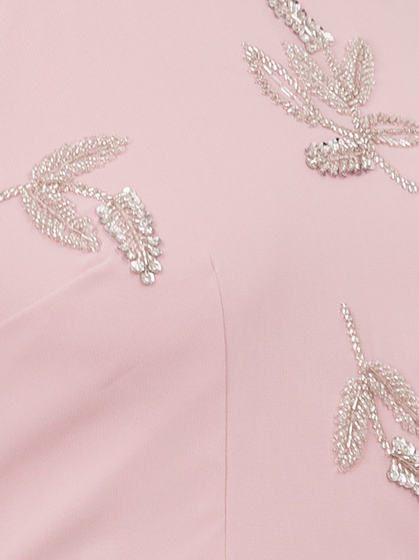 Maya Soft Pink Embellished Halter Neck & Open Back Maxi Dress