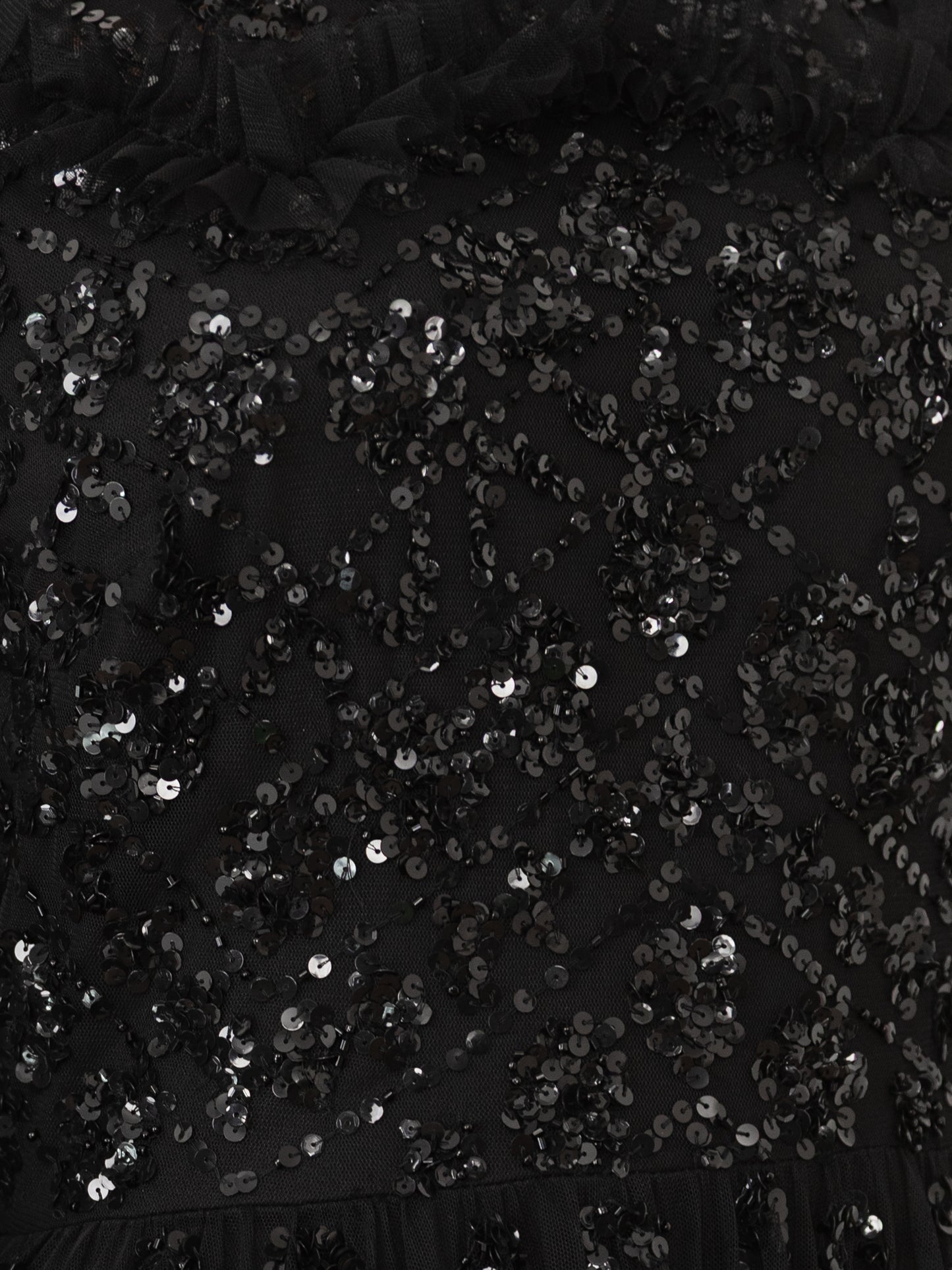 Maya Black Embellished Blouson Sleeve Maxi Dress