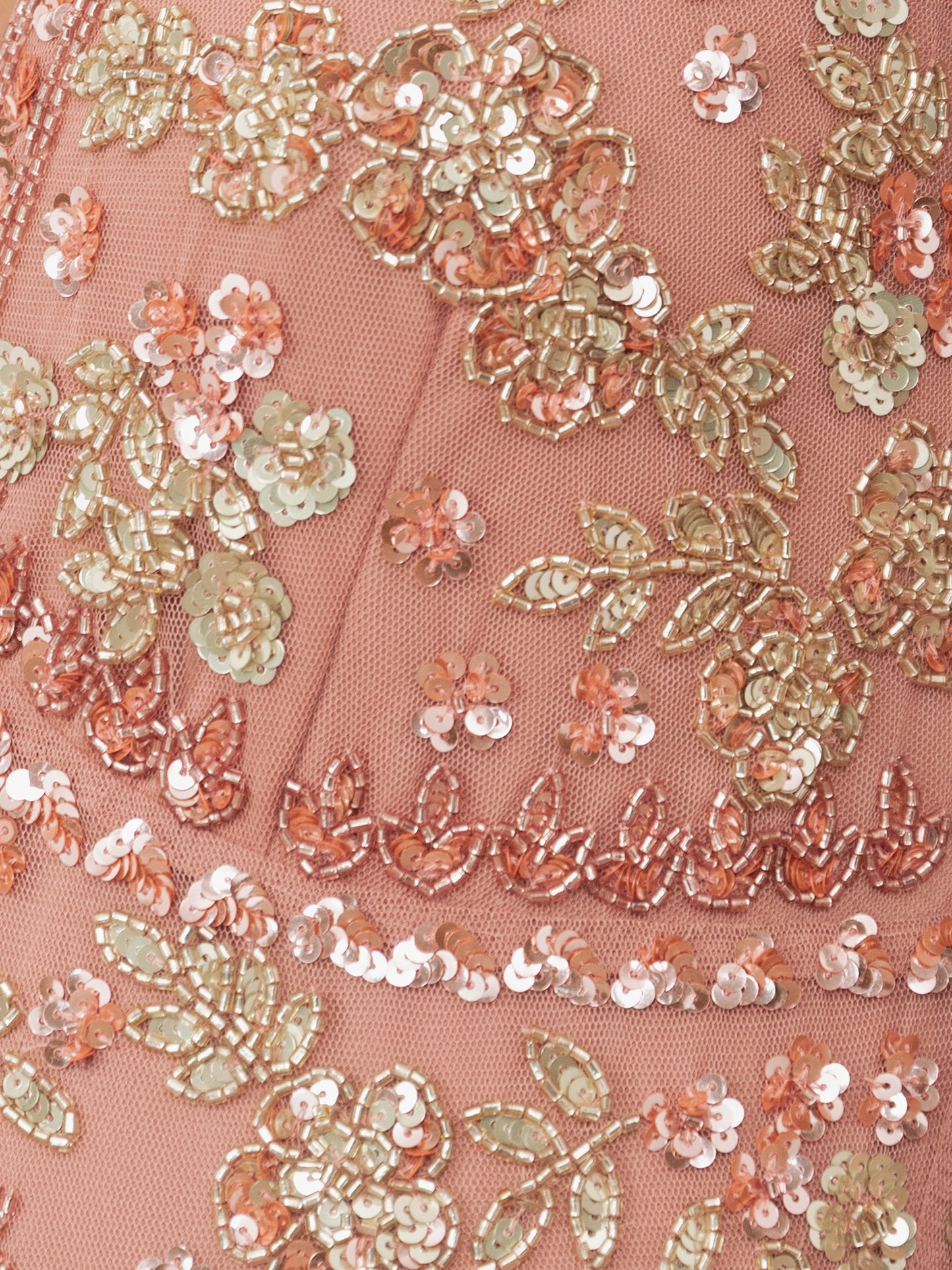 Maya Terracotta Pink Embellished Sleeveless Maxi Dress