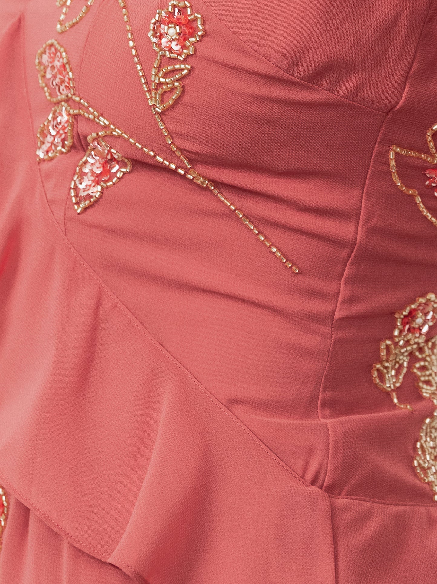 Maya Pink Embellished Cami Maxi Dress with Waterfall Ruffle