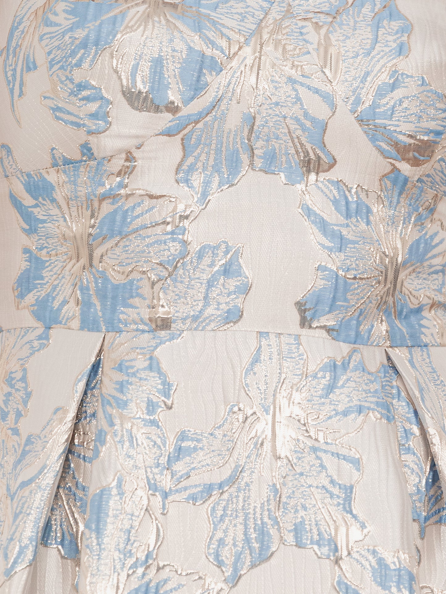 Maya Blue Floral Jacquard Strappy Midi Dress