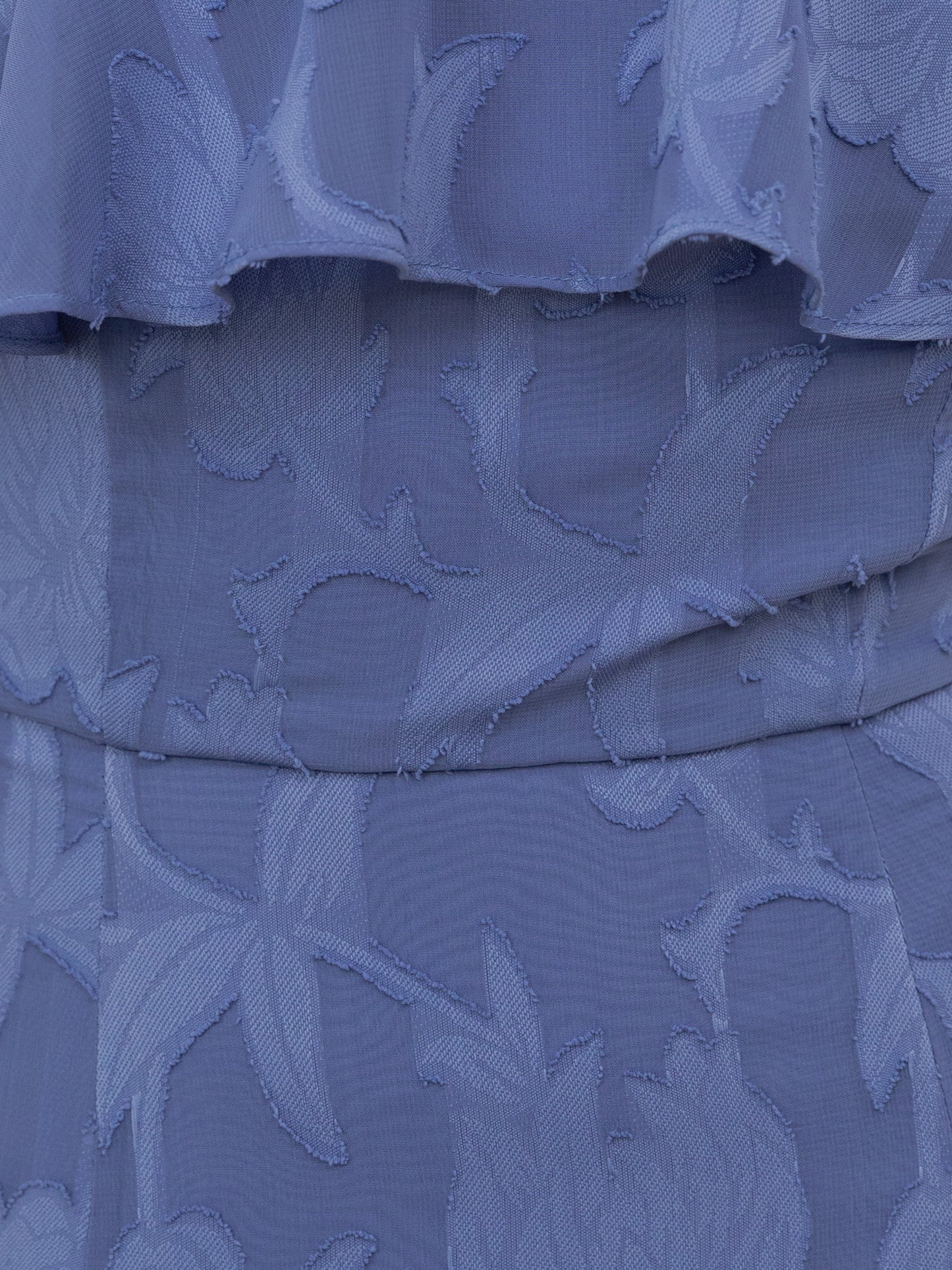 Anaya With Love Recycled Azure Blue Floral Burnout Bardot Maxi Dress