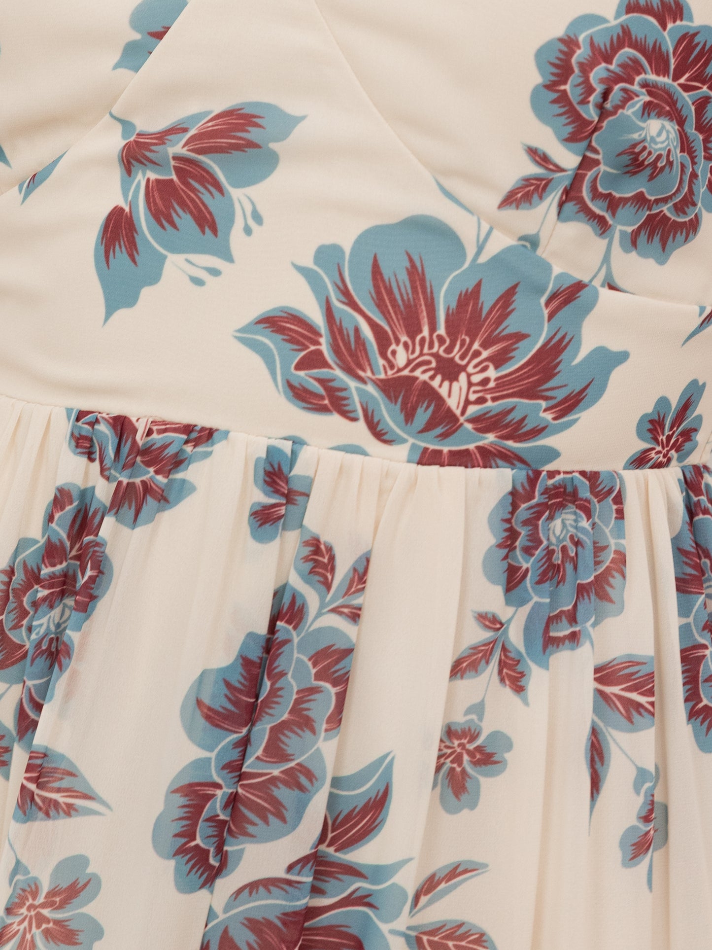 Anaya With Love Recycled Floral Sweetheart Neck Puff Sleeve Midaxi Dress