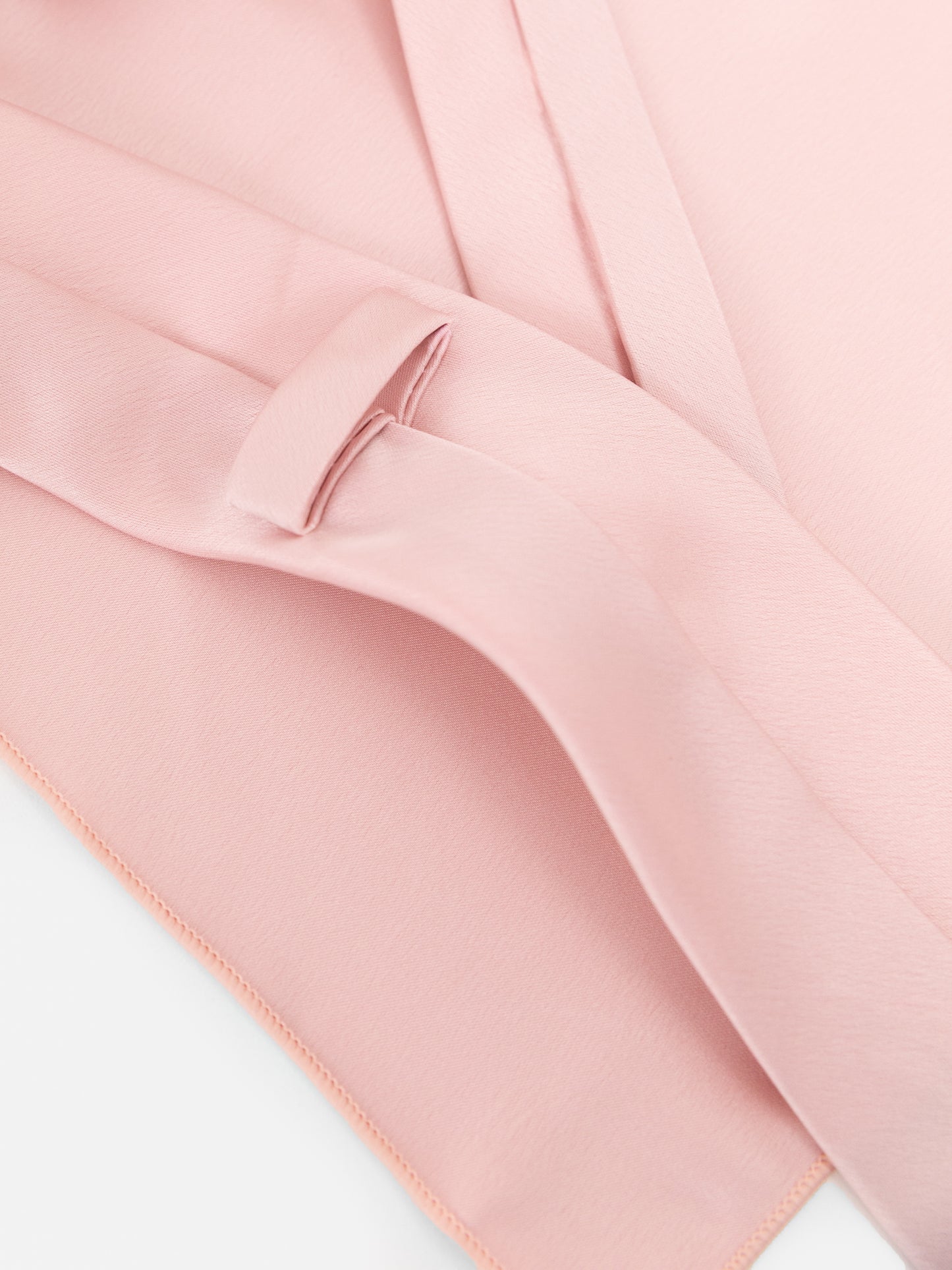 Maya Pale Pink Satin Tie & Pocket Square Set