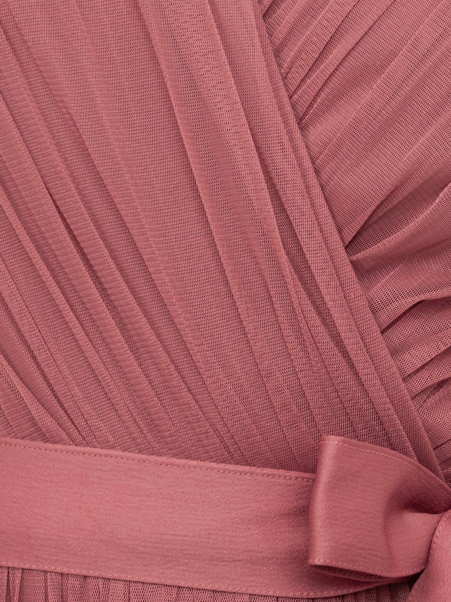 Anaya With Love Recycled Faded Rose Tulle Faux Wrap Short Sleeve Maxi Dress