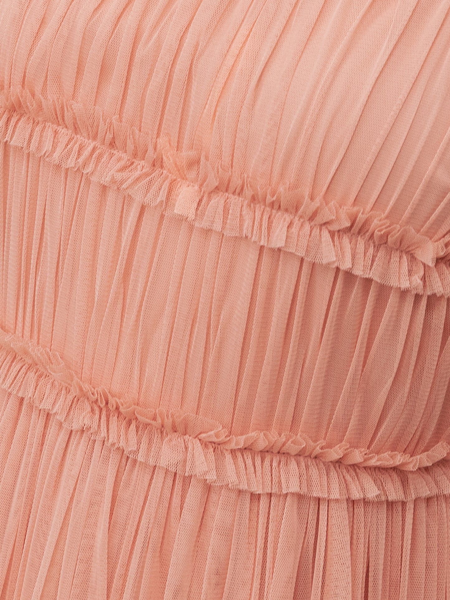 Anaya With Love Recycled Peach Tulle Square Neck Strappy Maxi Dress