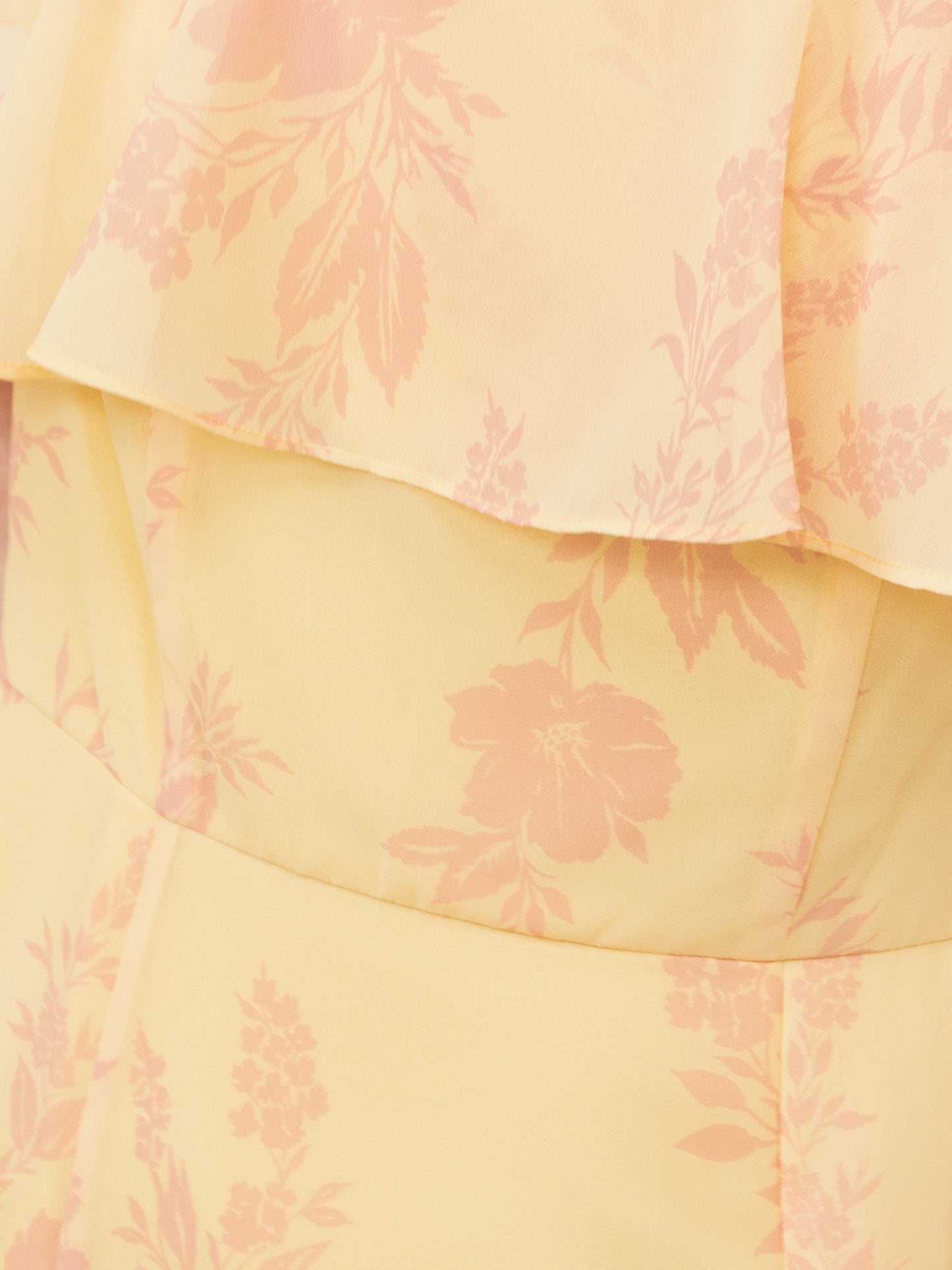 Anaya With Love Recycled Yellow Floral Print Bardot Maxi Dress