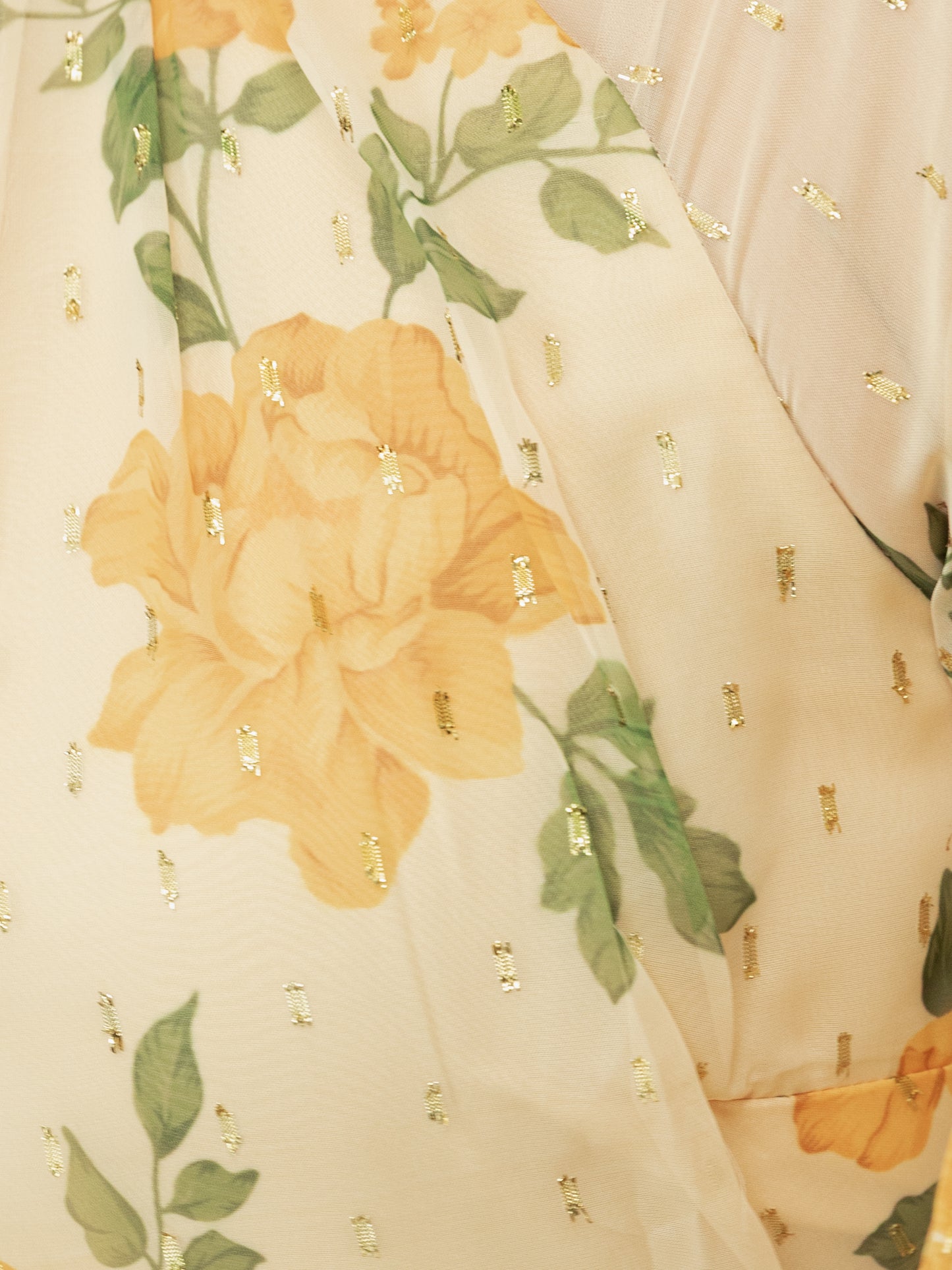 Anaya With Love Recycled Yellow Floral Print Short Sleeve Tiered Midaxi Dress