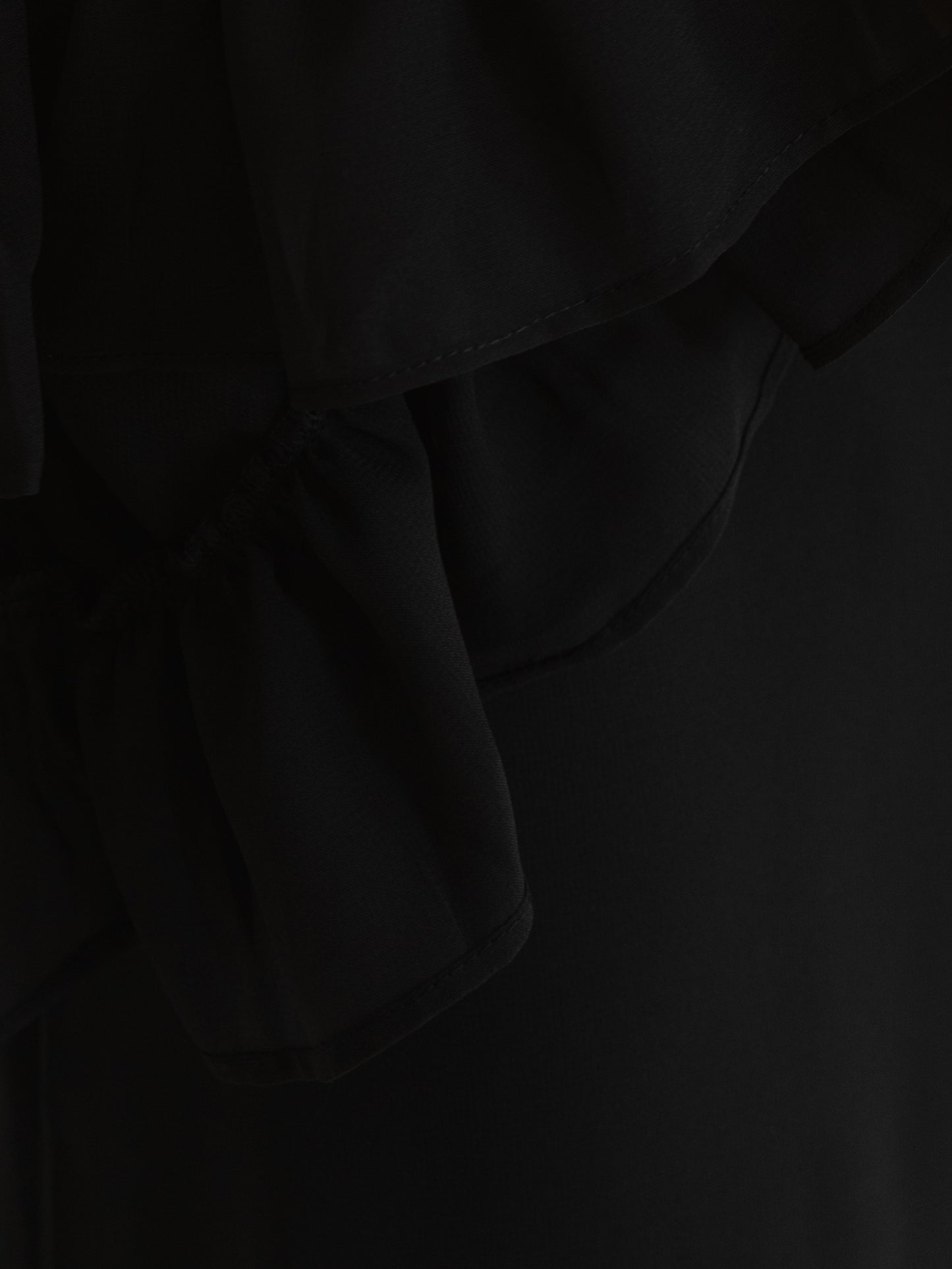 Anaya With Love Recycled Black Oversized Ruffle Sleeve Maxi Dress