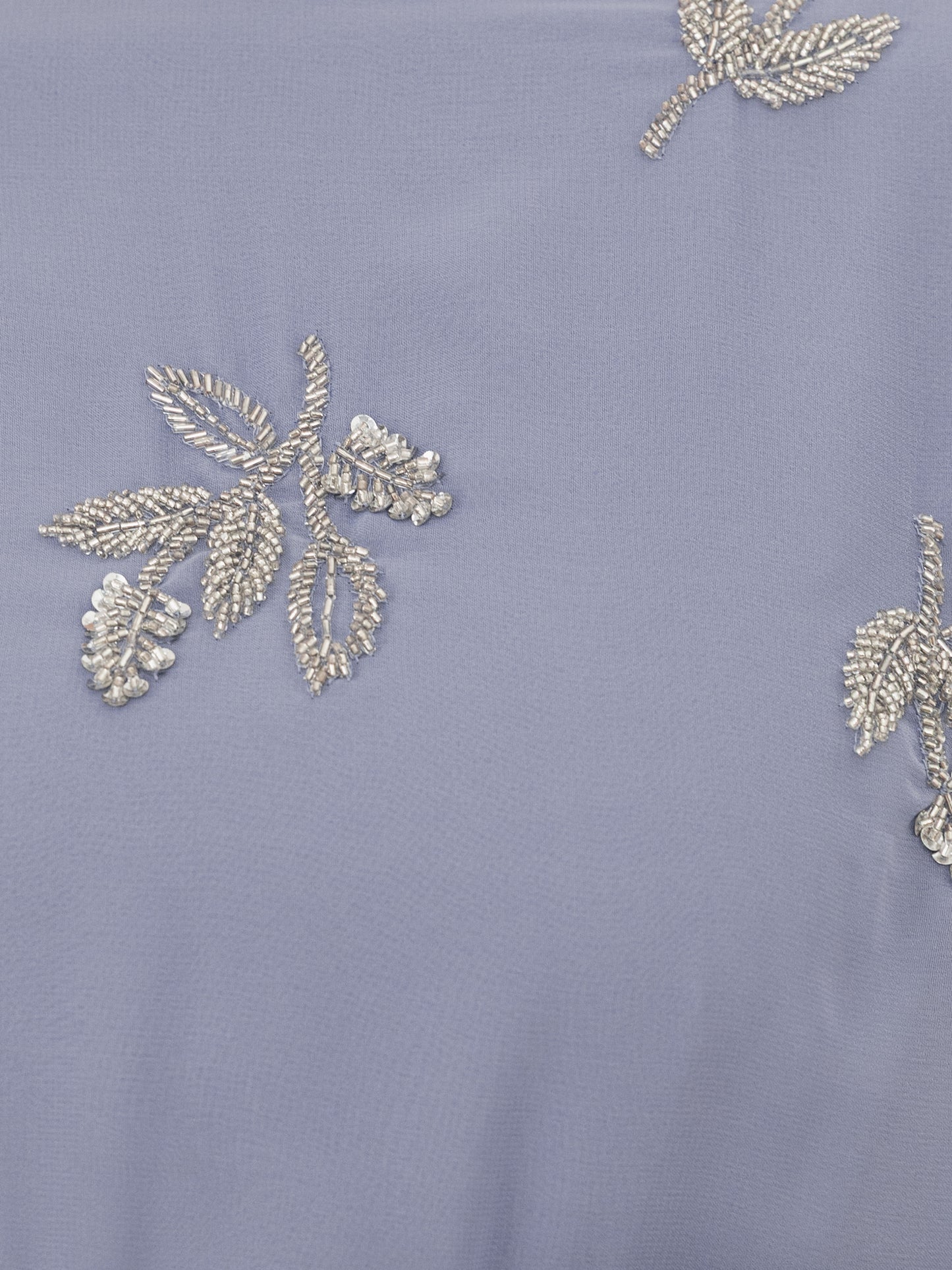 Maya Wisteria Blue Floral Embellished Cape Sleeve Maxi Dress