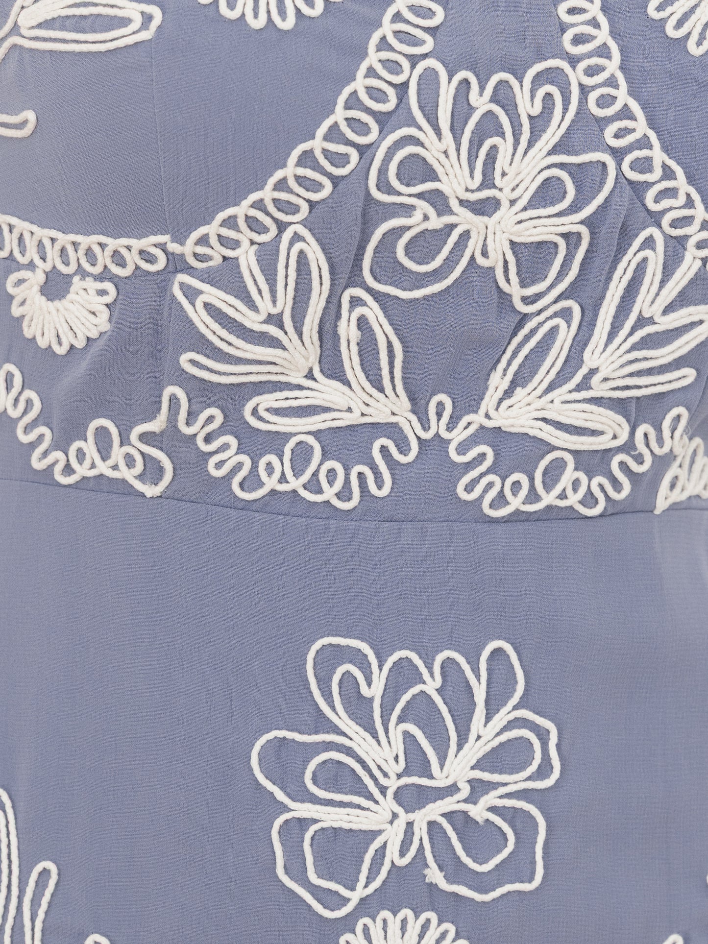 Maya Wisteria Blue Embroidered Strappy Midaxi Dress