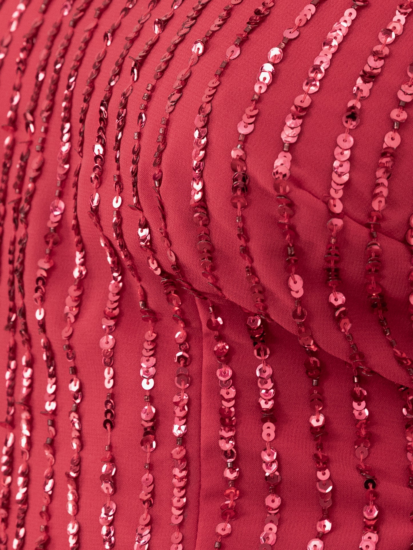 Maya Hot Pink Linear Embellishment Halter Neck Maxi Dress