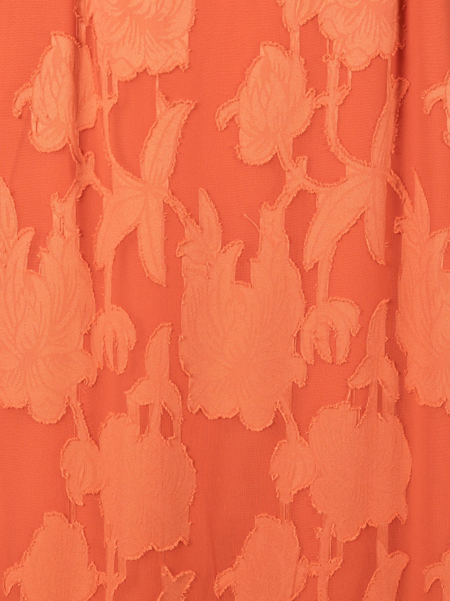 Anaya With Love Recycled Orange Floral Burnout Short Sleeve Maxi Dress