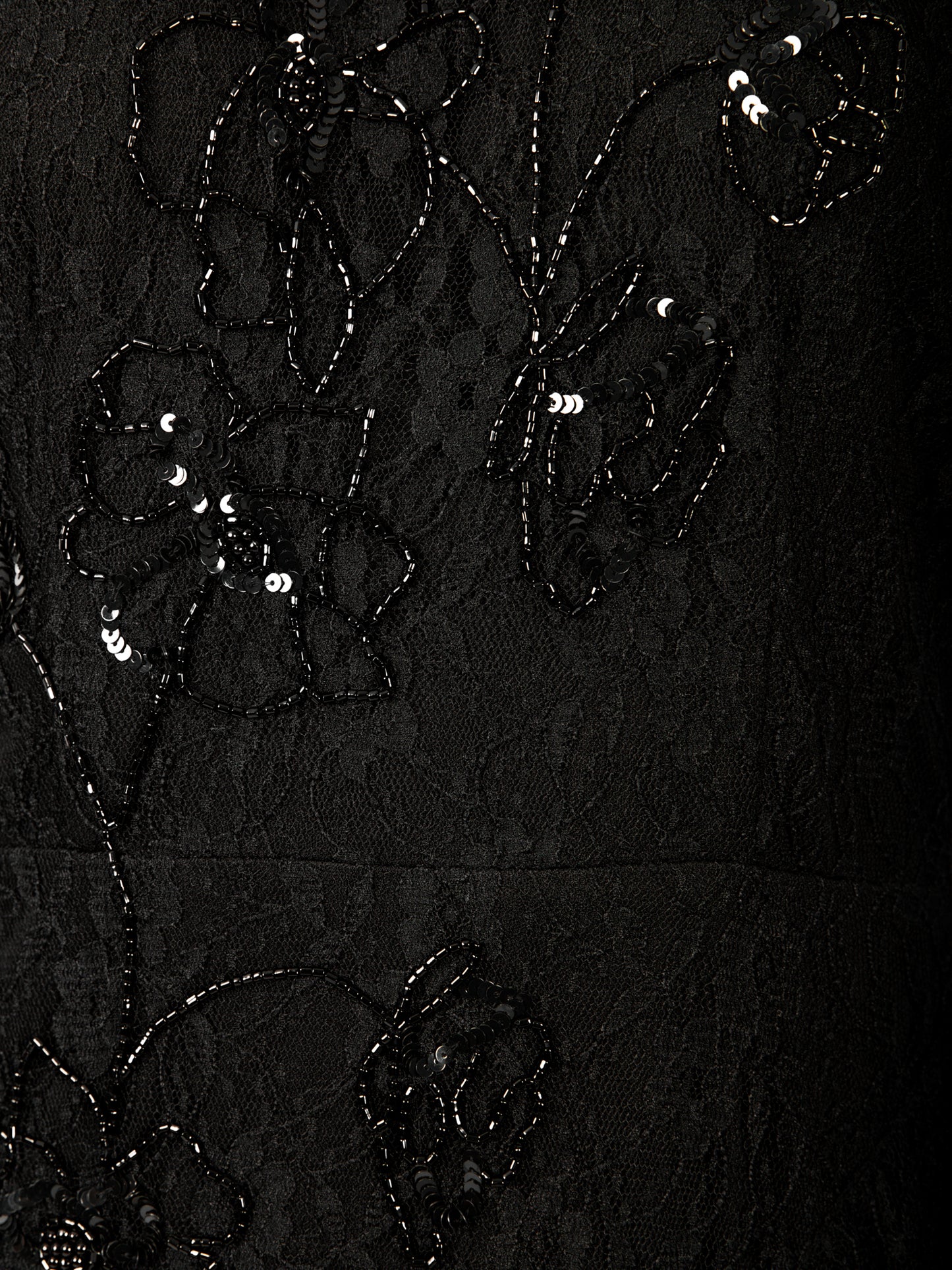 Maya Black Embellished Halter Neck Lace Maxi Dress