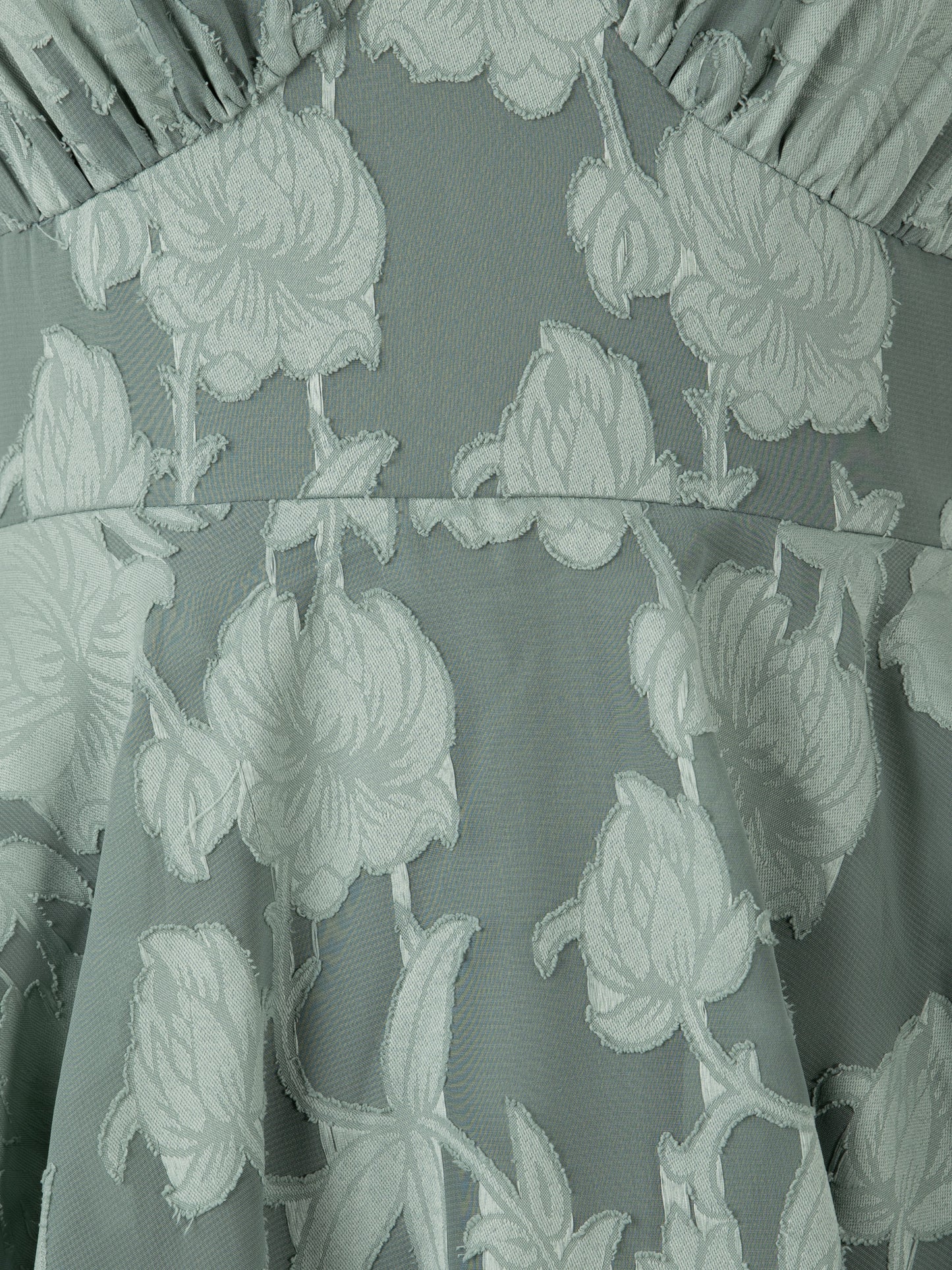 Anaya With Love Recycled Willow Green Floral Burnout Tiered Maxi Dress