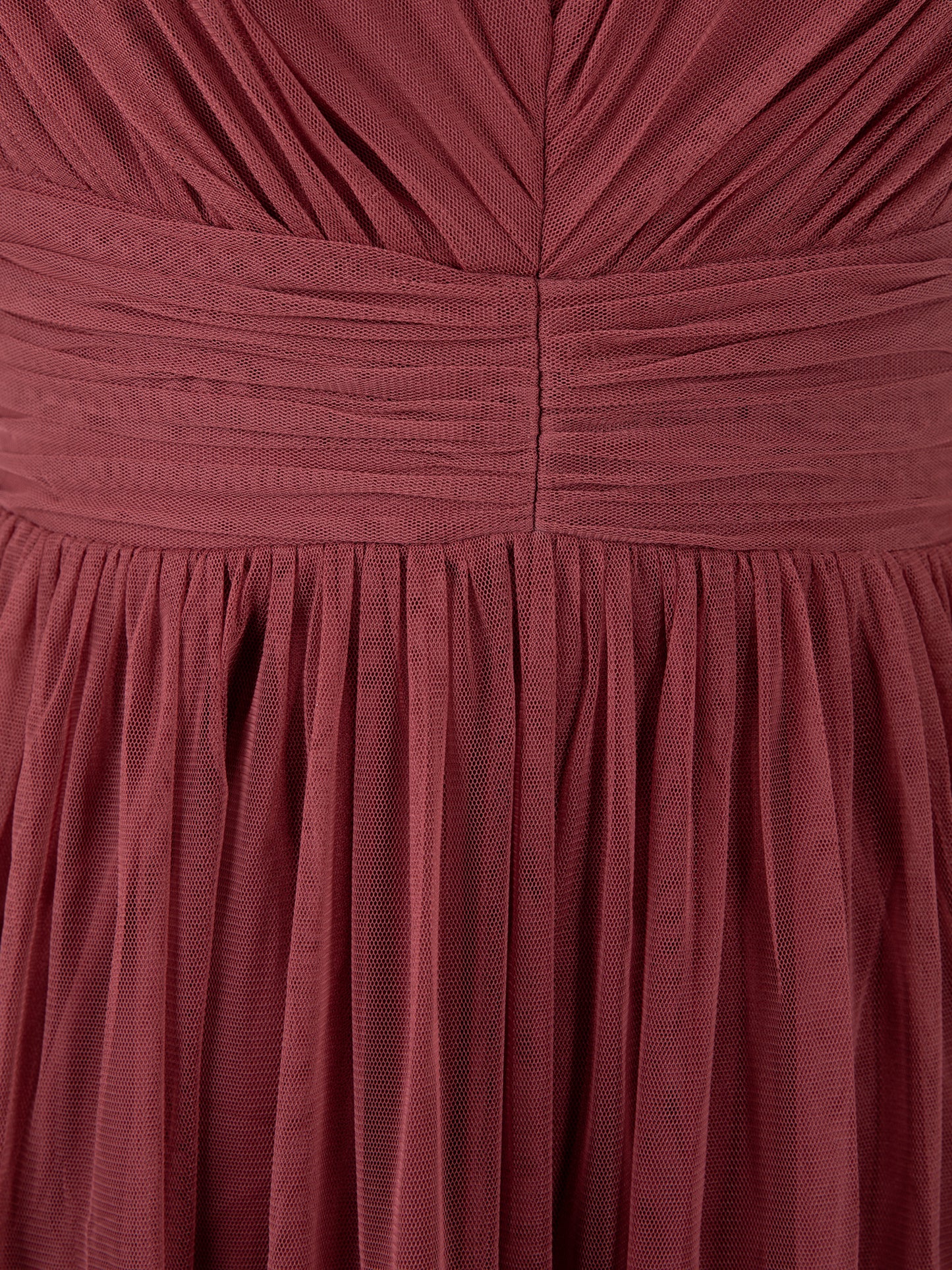 Anaya With Love Recycled Rusted Rose Flutter Sleeve Ruffle Maxi Dress