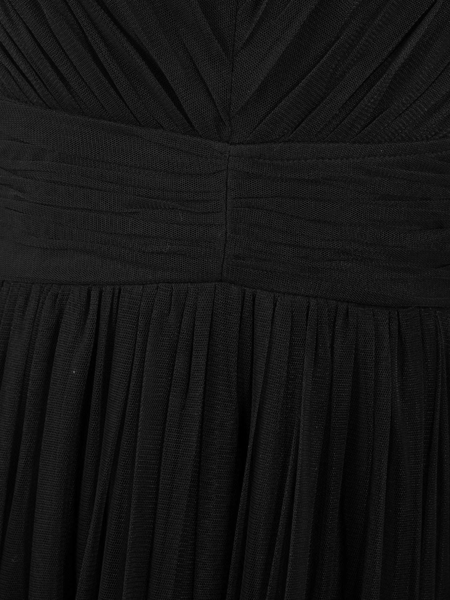 Anaya With Love Recycled Black Flutter Sleeve Ruffle Maxi Dress