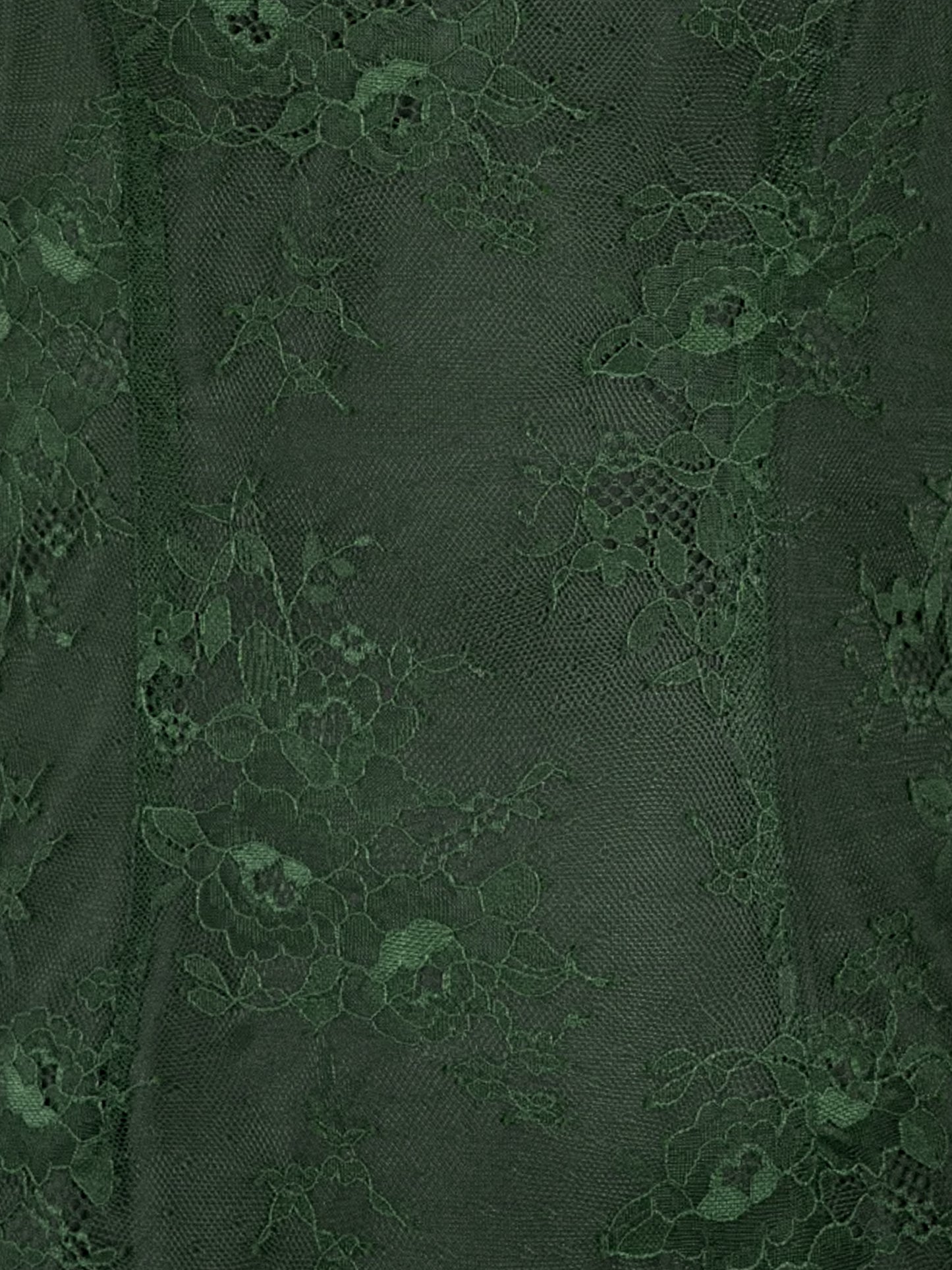 Maya Forest Green Flutter Sleeve Lace Maxi Dress with Ruffle Detail