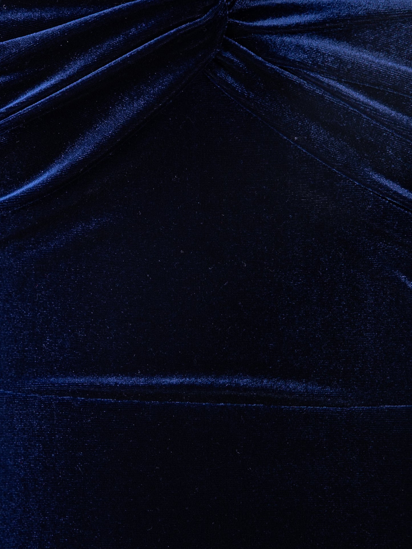 Maya Navy Twist Front Bardot Velvet Maxi Dress