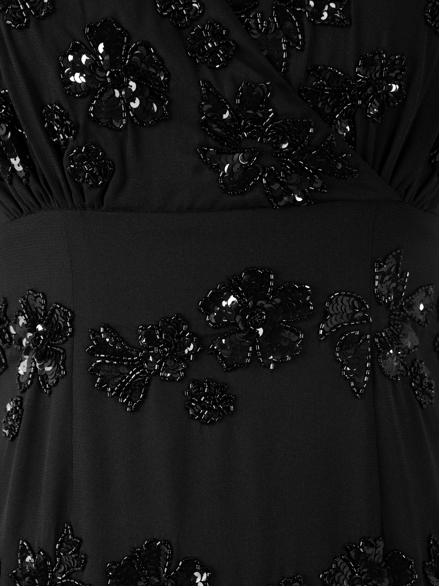 Maya Black Embellished Short Sleeve Maxi Dress