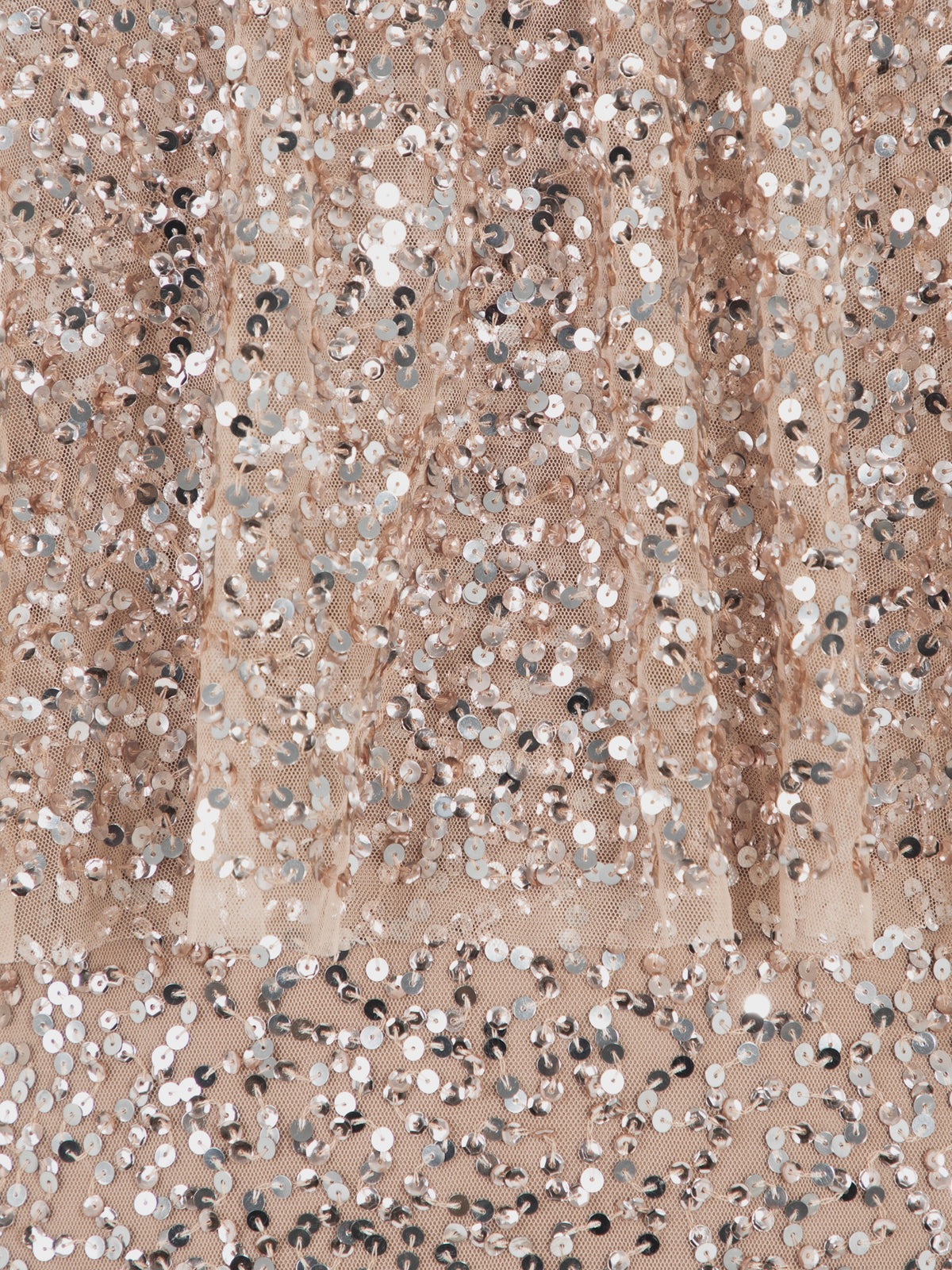 Maya Taupe Blush 2 in 1 Fully Embellished Bandeau Maxi Dress with Cape