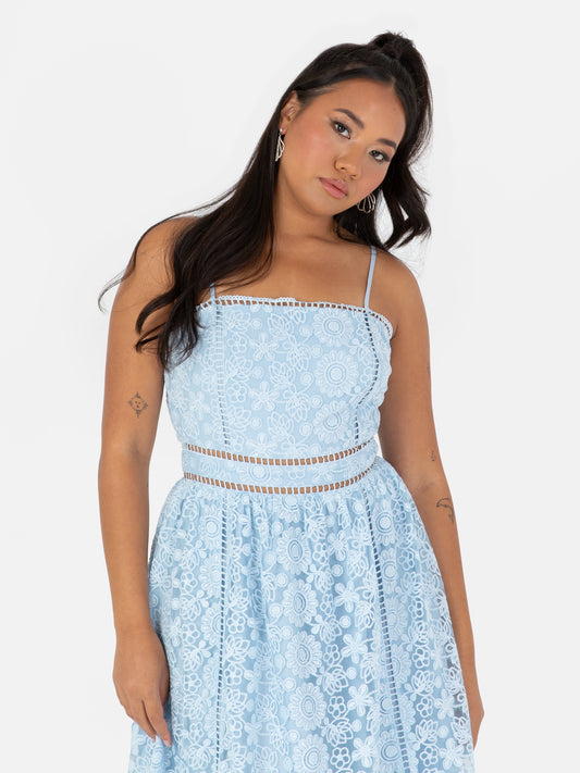 Maya Blue Floral Cami Midi Dress
