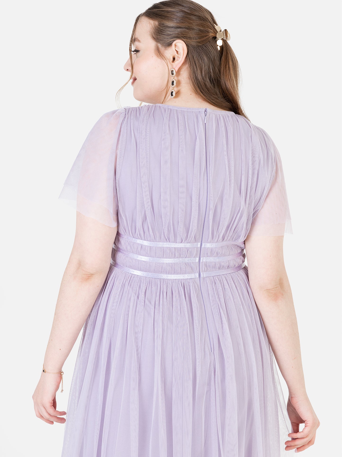 Anaya With Love Recycled Lilac Midaxi Dress With Keyhole Detail