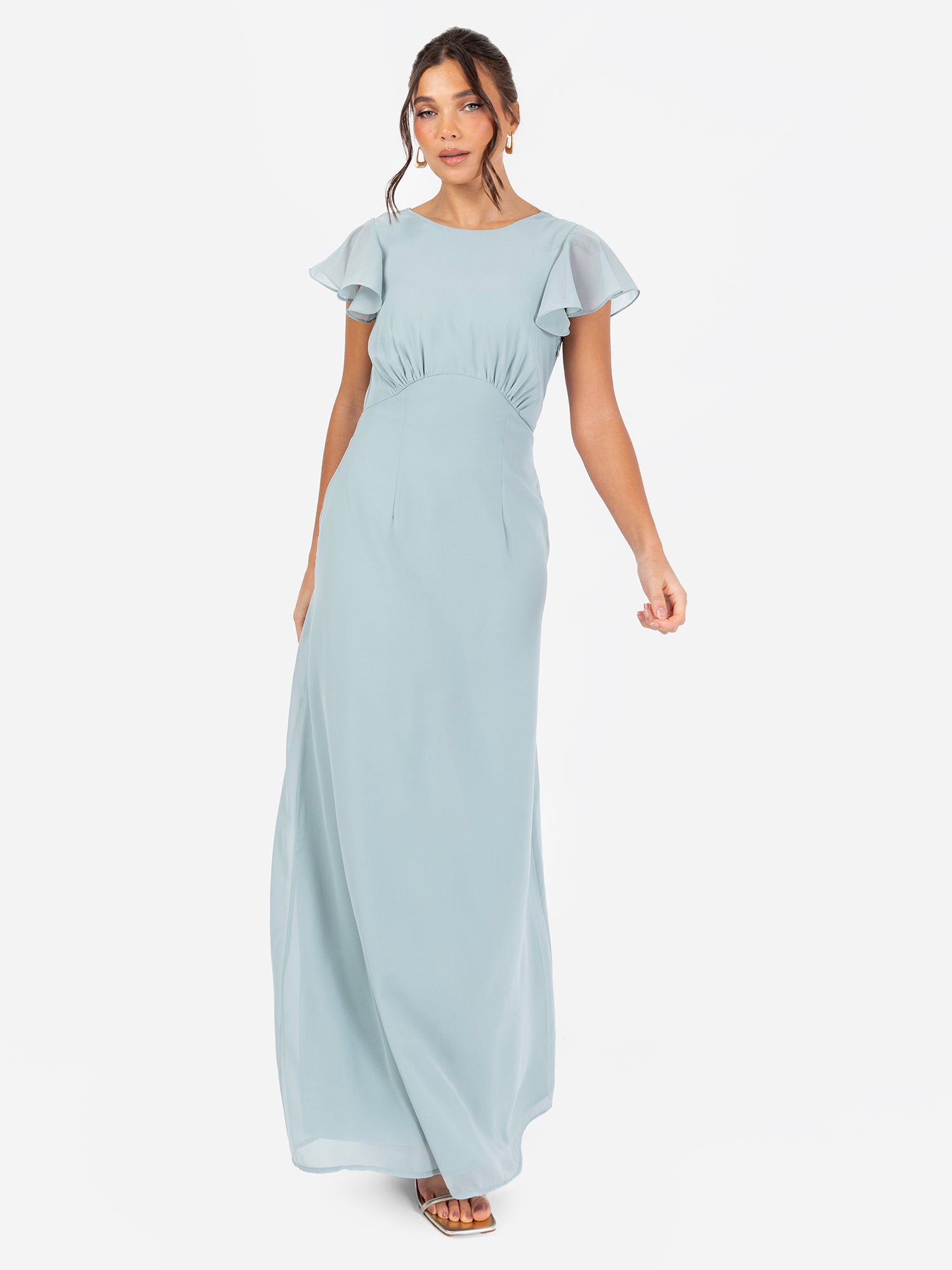 Anaya With Love Recycled Cloud Blue Cowl Back Maxi Dress – Maya Deluxe