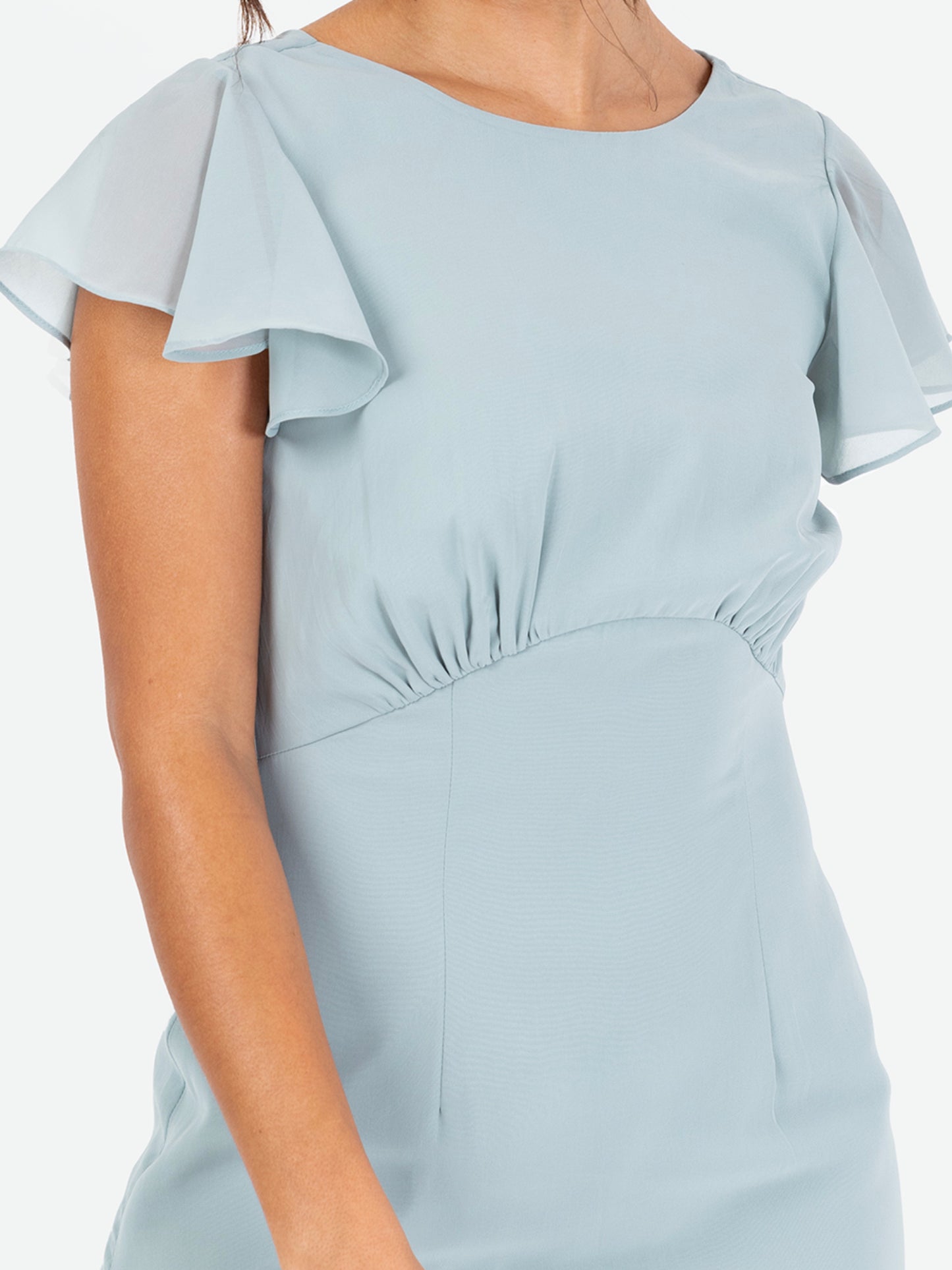 Anaya With Love Recycled Cloud Blue Cowl Back Maxi Dress