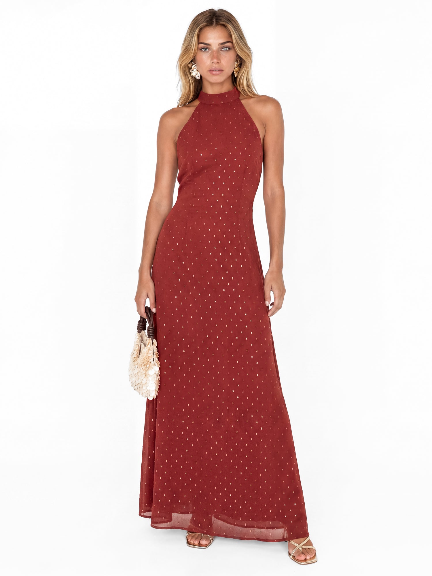 house of fraser formal dresses Anaya With Love Recycled Chilli Red Halter Neck & Open Back Maxi Dress –  Maya Deluxe