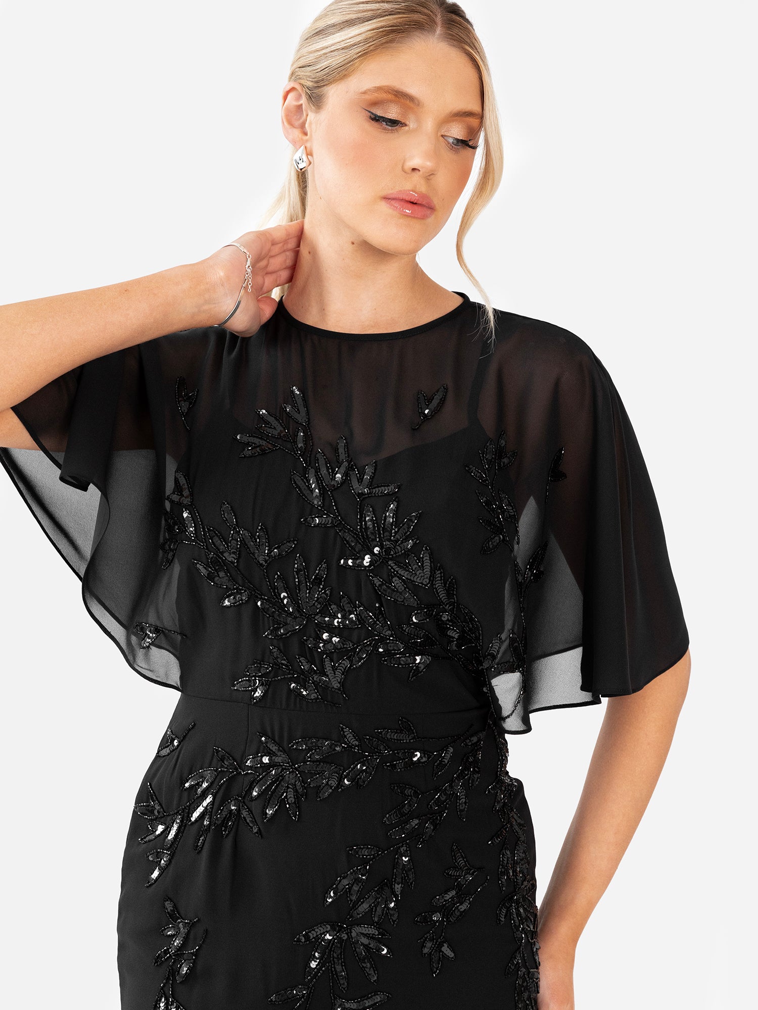 maya embellished mini dress - black Maya Embellished Dress Fashion Nova