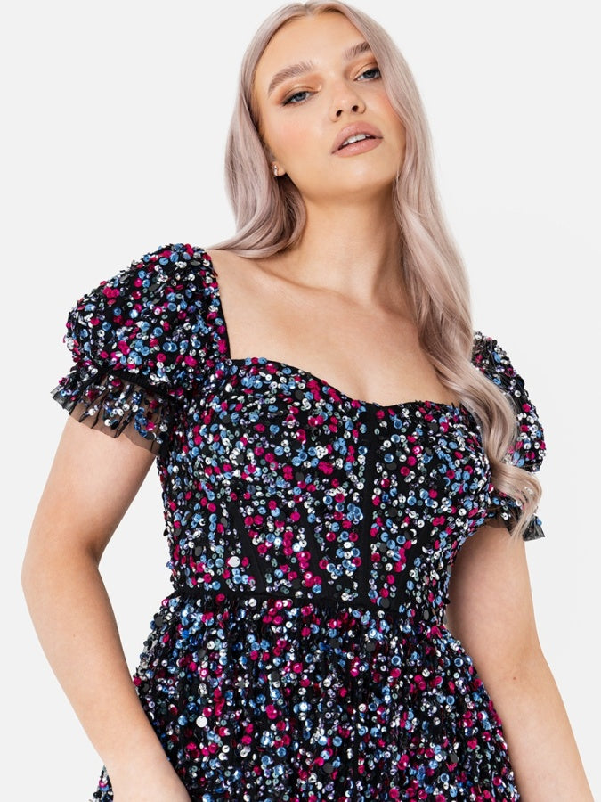 Maya Fully Embellished Sweetheart Neckline Maxi Dress