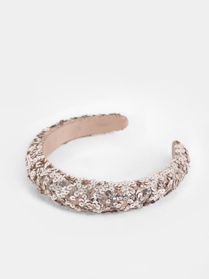 Maya Taupe Blush Embellished Headband