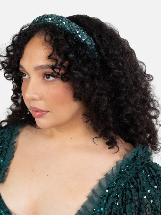 Maya Emerald Embellished Headband