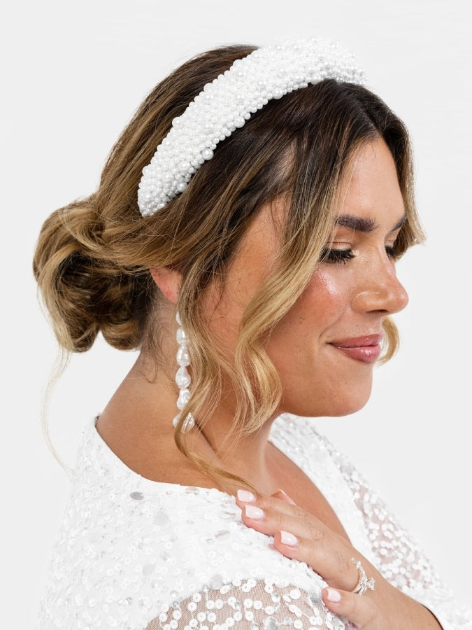 Maya Ivory Pearl Headband