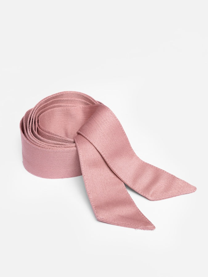 Maya Dusty Pink Satin Sash Belt