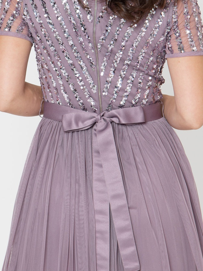 Maya Moody Lilac Satin Sash Belt