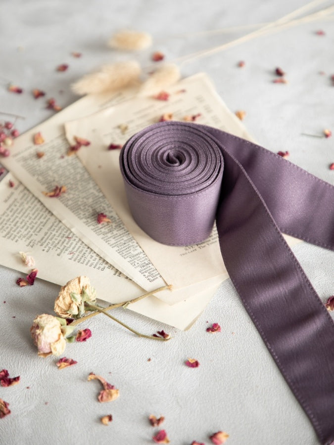 Maya Moody Lilac Satin Sash Belt